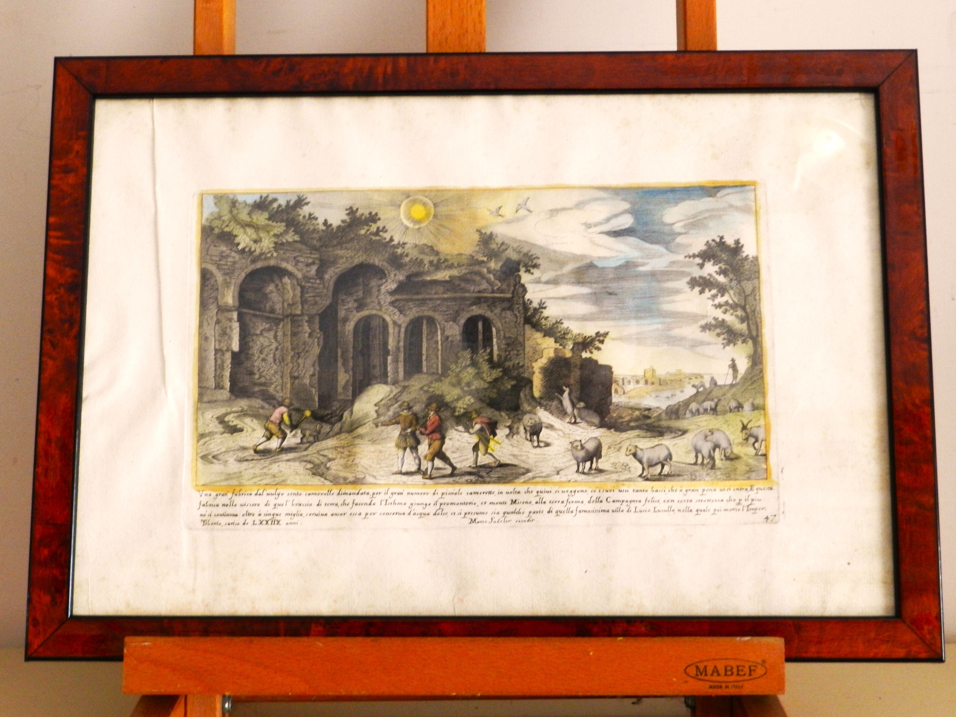 MARCUS SADELER " UNA GRAN FABRICA DAL VOLGO DETTA CENTO CAMERELLE"  anno  1660  -    € 120