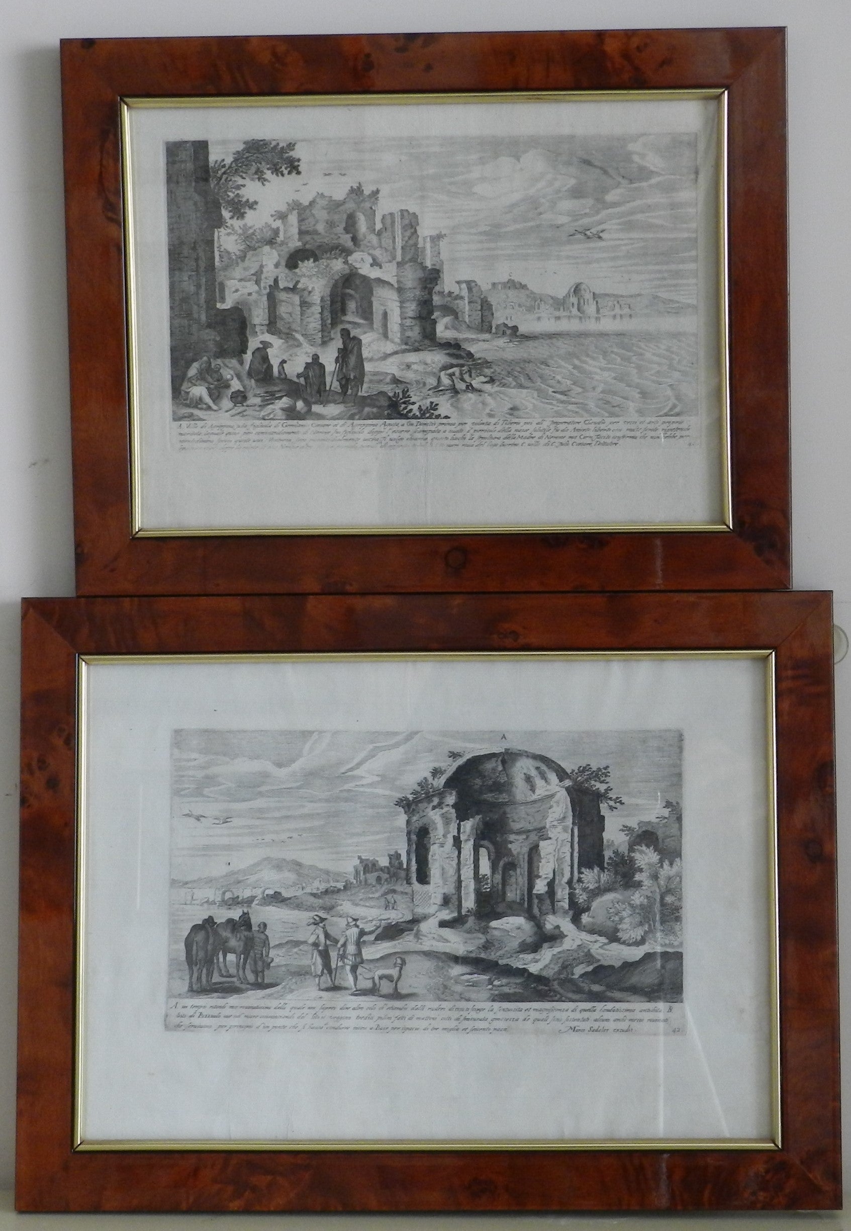 A e M SADELER - "VILLA DI AGRIPPINA A BACOLI!" - e "TEMPIO ROTONDO A BAIA" anno 1660    € 130