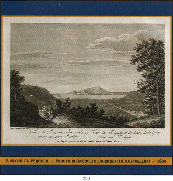 ALOJA - FERGOLA: "VEDUTA DI BAGNOLI E FUORIGROTTA DA POSILLIPO" anno 1804 -  €   150