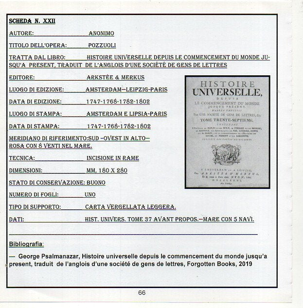 POZZUOLI   - ANONIMO  - HISTOIRE UNUVERSELLE - ANNO  1747