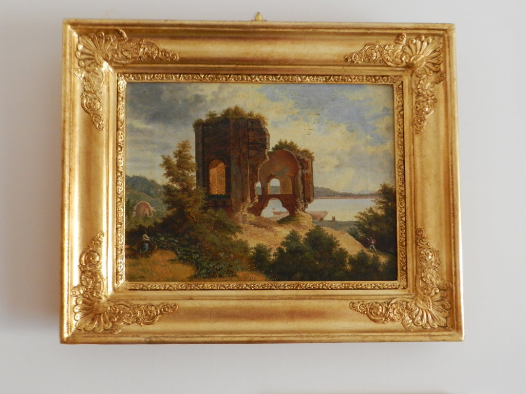 ARTISTA MONOGRAMMISTA AVF - "IL TEMPIO DI VENERE A BAIA"  sec. XIX  - anno 1868 -                                  €  3000