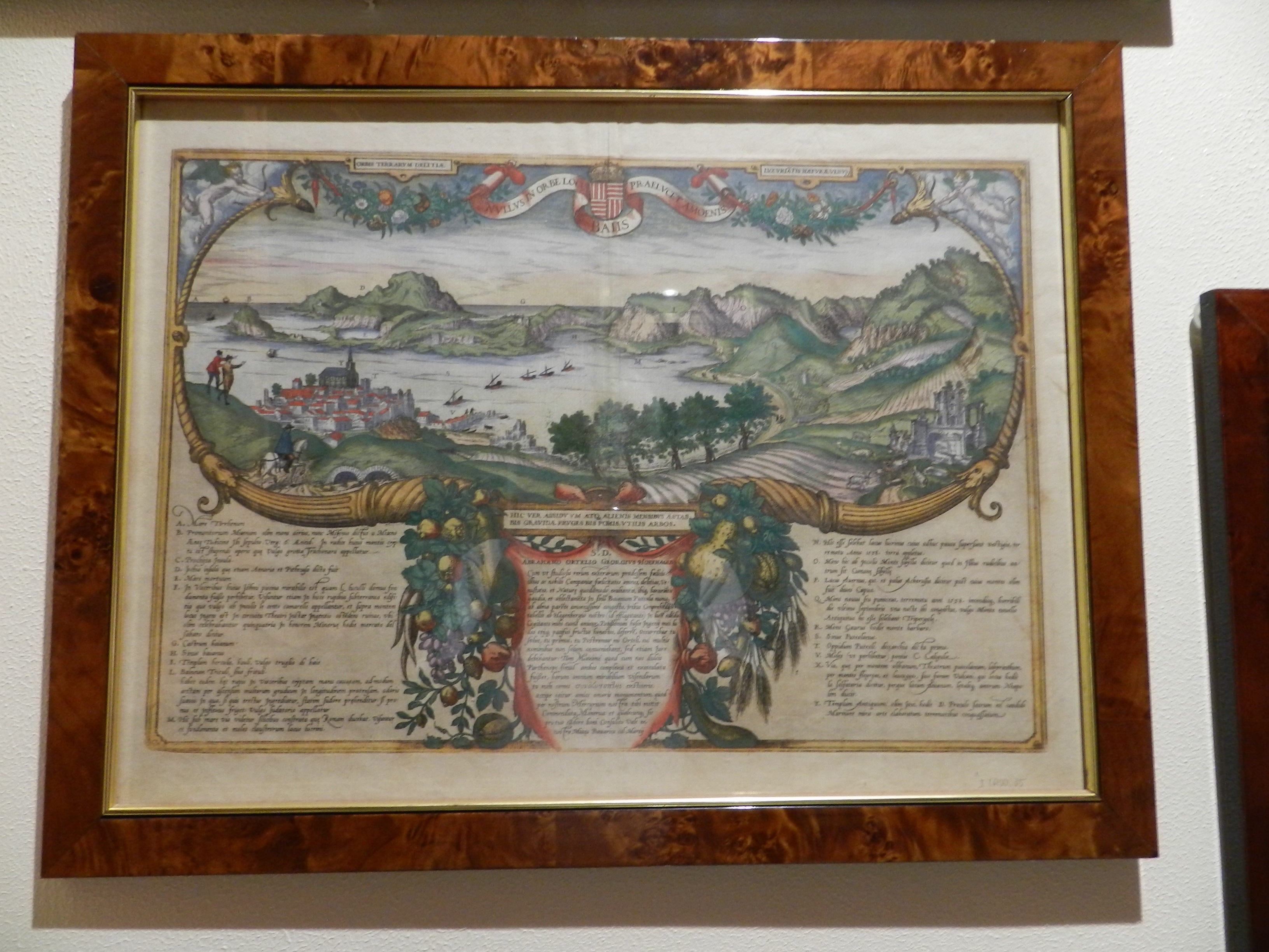 BRAUN & HOGENBERG - HOEFNAGEL: "NULLUS IN ORBE LOCUS BAIIS PRAELUCET AMOENIS" ANNO 1572