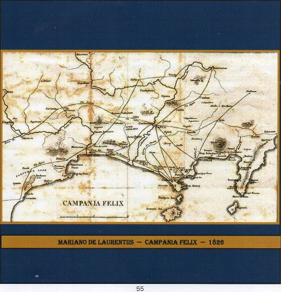 M. DE LAURENTIIS - "CARTA DELLA CAMPANIA FELIX"      anno 1826