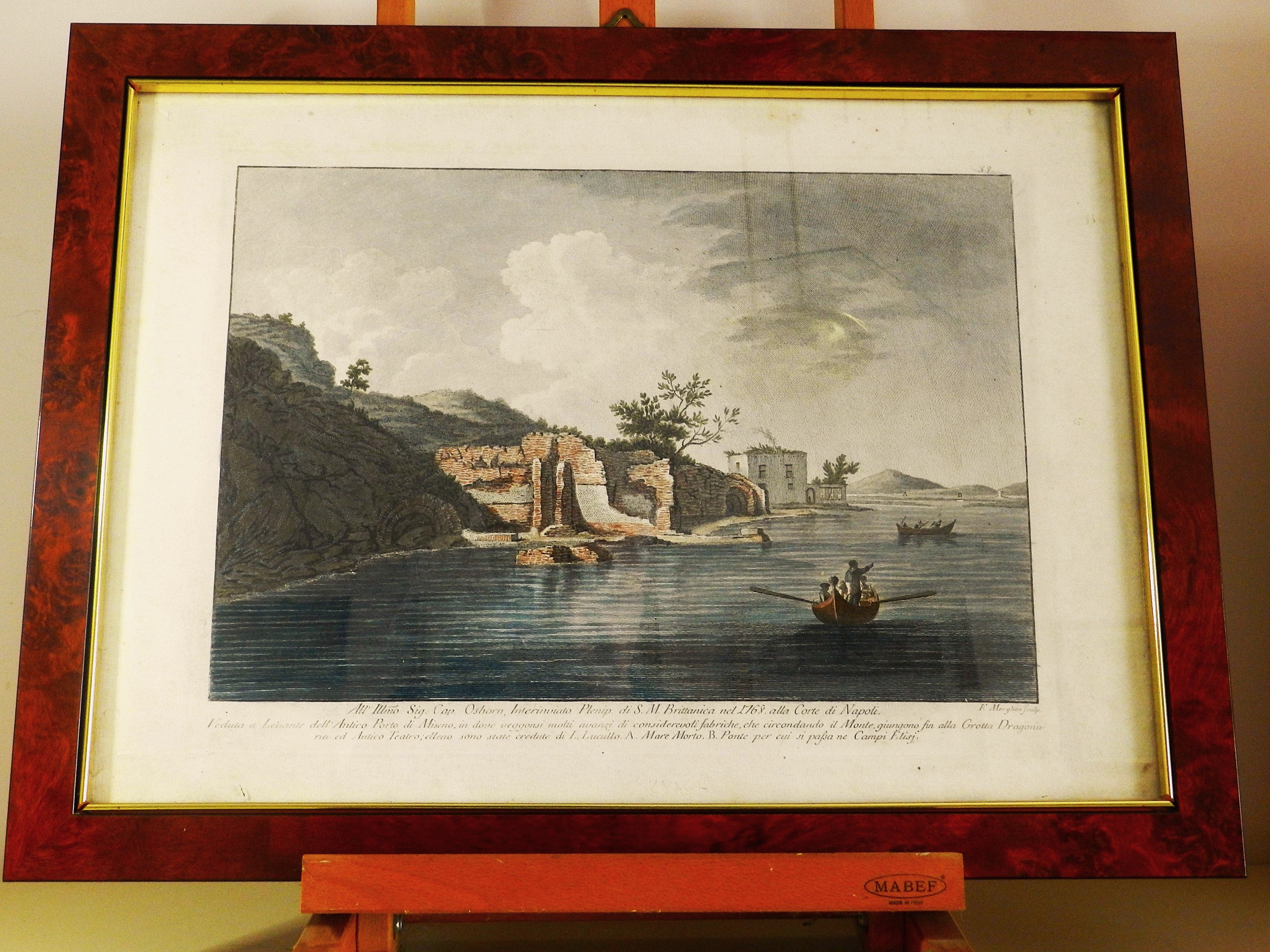 FILIPPO MORGHEN - "MISENO, PRESSO LA GROTTA DRAGONARIA" -  anno 1769  -      € 300