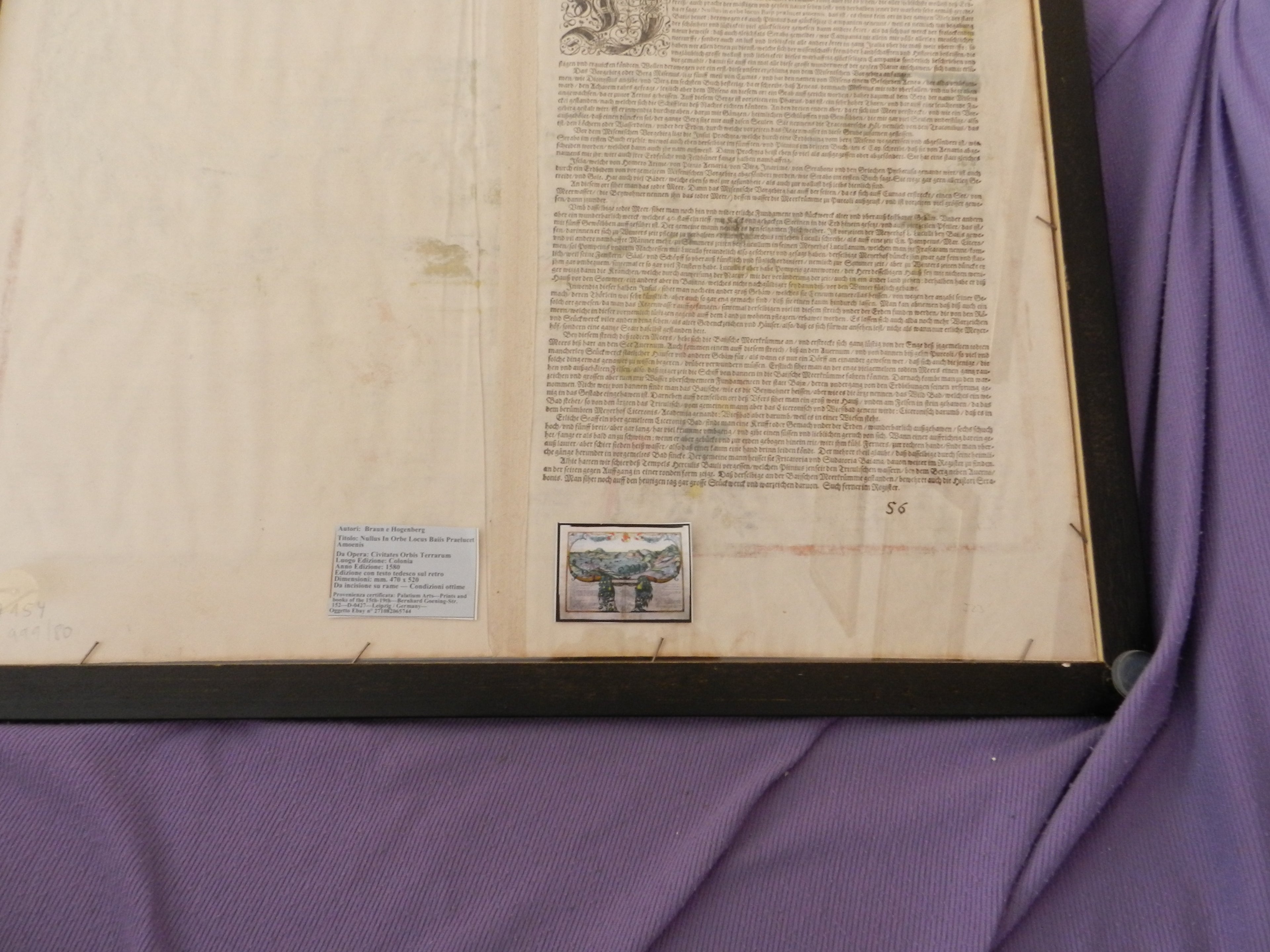 BRAUN & HOGENBERG - HOEFNAGEL: "NULLUS IN ORBE LOCUS BAIIS PRAELUCET AMOENIS" ANNO 1572