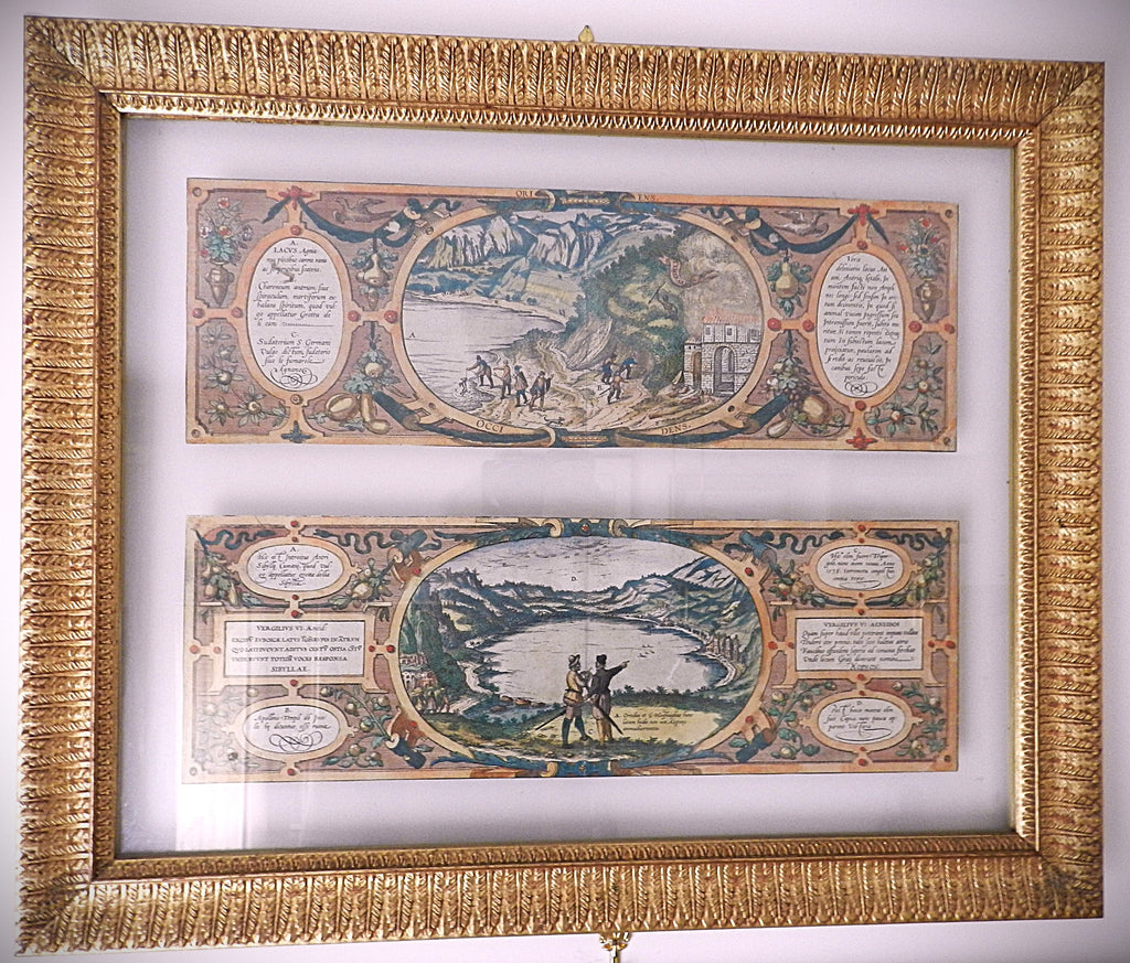 BRAUN & HOGENBERG: GROTTA DEL CANE AD AGNANO / ANTRO DELLA SIBILLA A CUMA 1575 - Testi: LATINO / FRANCESE- € 550