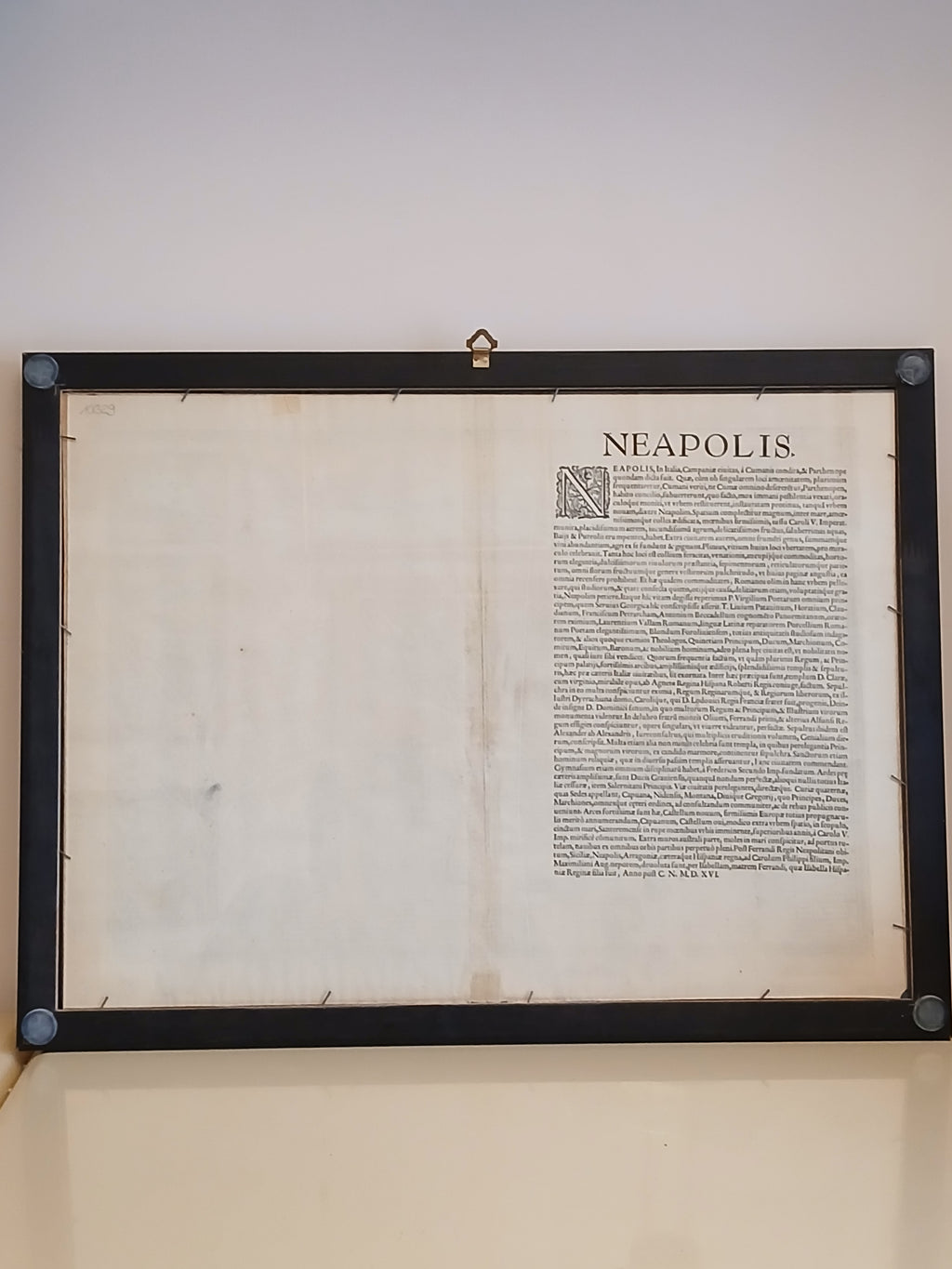 BRAUN & HOGENBERG - HOEFNAGEL:  "HAEC EST NOBILIS ET FLORENS ILLA NEAPOLIS" ANNO 1575