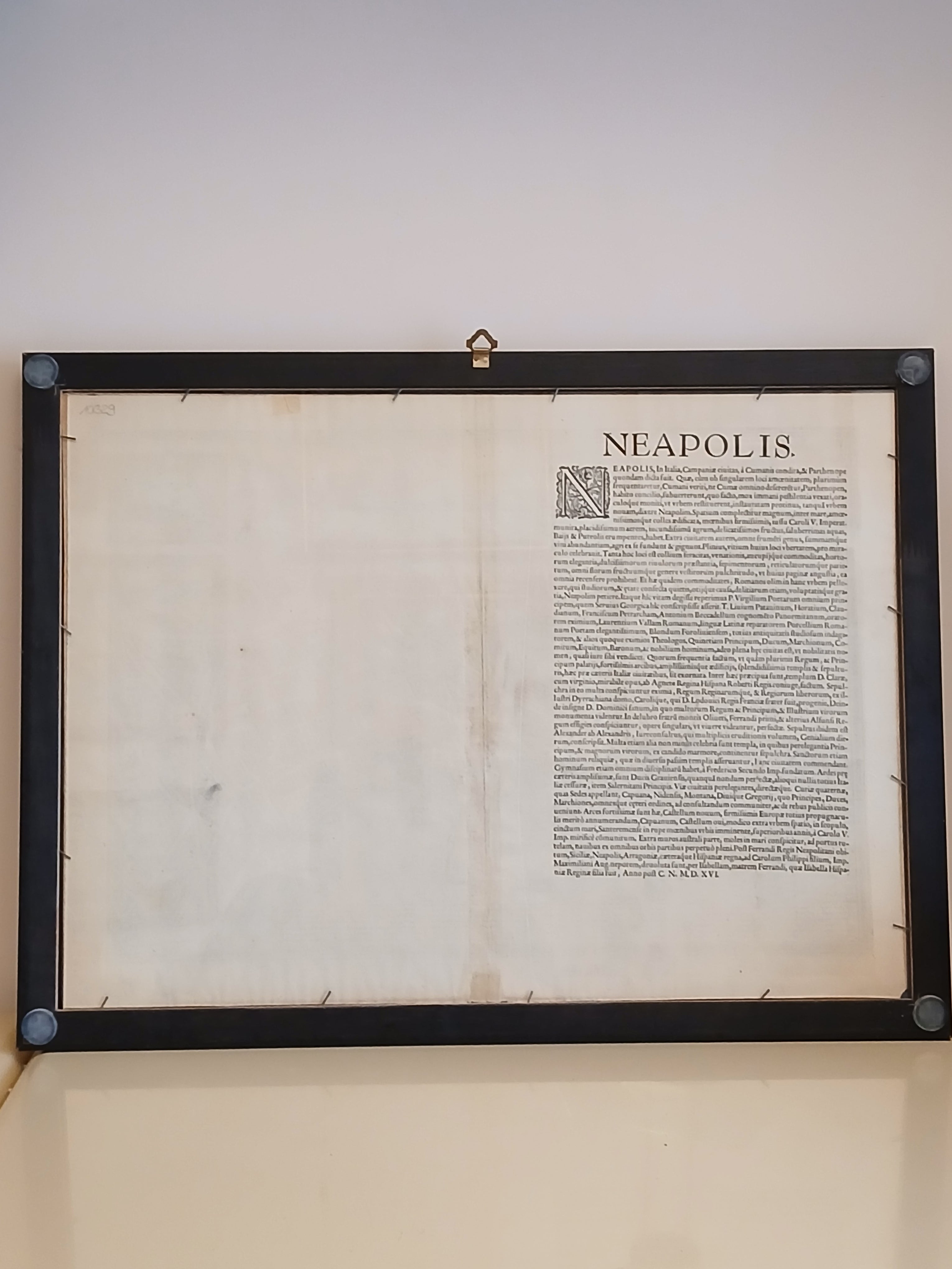 BRAUN & HOGENBERG - HOEFNAGEL:  "HAEC EST NOBILIS ET FLORENS ILLA NEAPOLIS" ANNO 1575