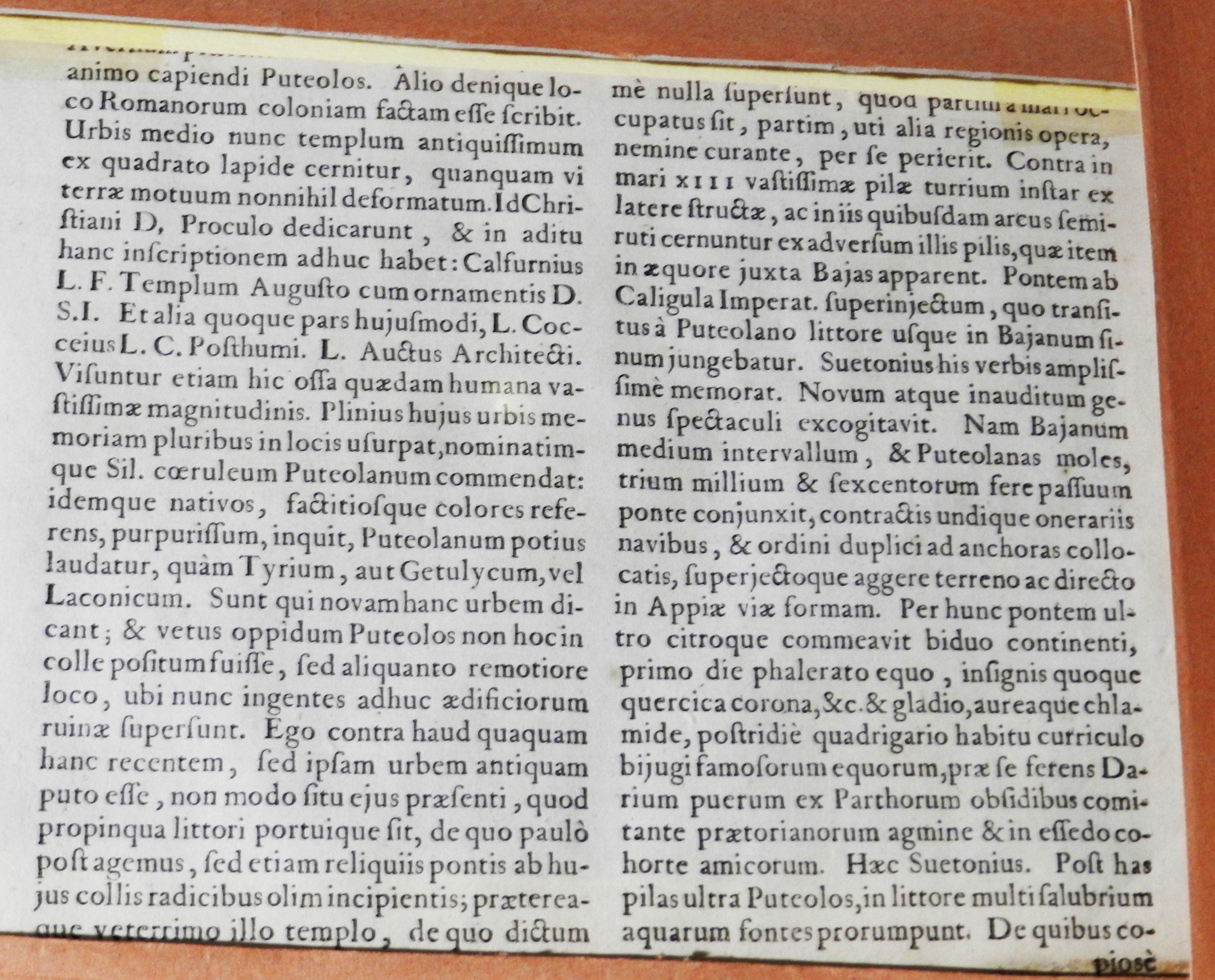JOHANNES JANSSONIUS- "BAIA" - TESTO   LATINO AL VERSO -  anno 1657 -  €  250
