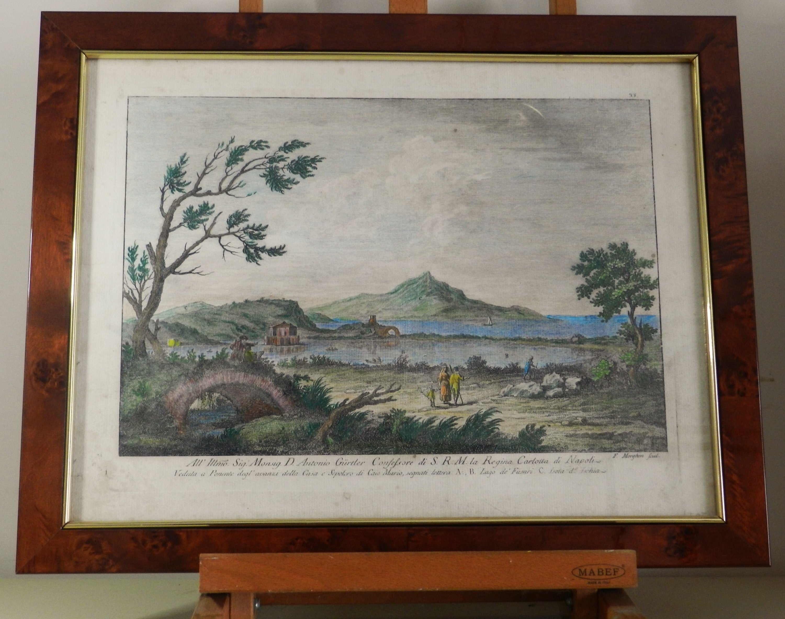 FILIPPO MORGHEN - "VEDUTA CASA E SEPOLCRO DI MARIO"  anno 1782   €  250