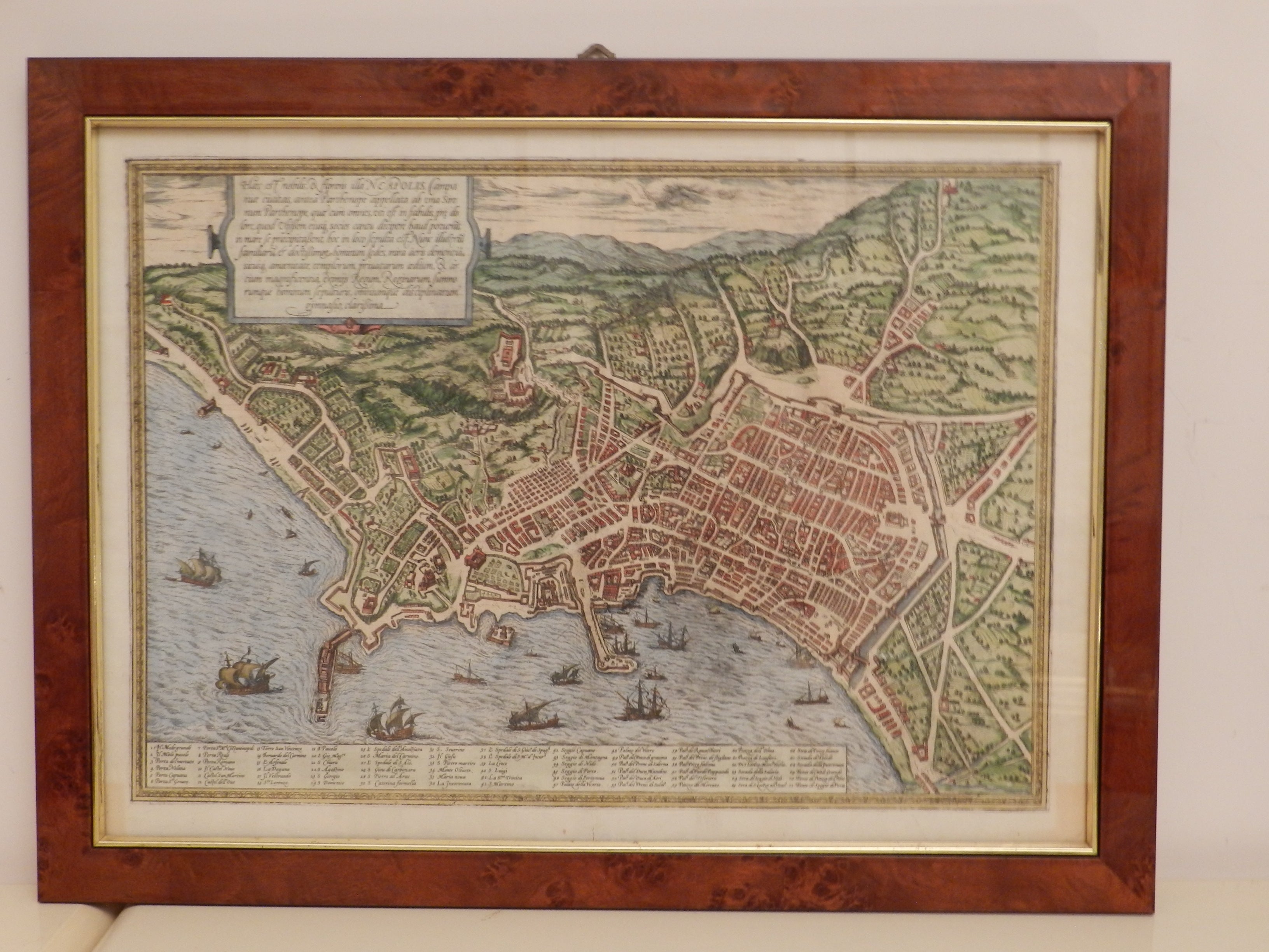 BRAUN & HOGENBERG - HOEFNAGEL:  "HAEC EST NOBILIS ET FLORENS ILLA NEAPOLIS" ANNO 1575