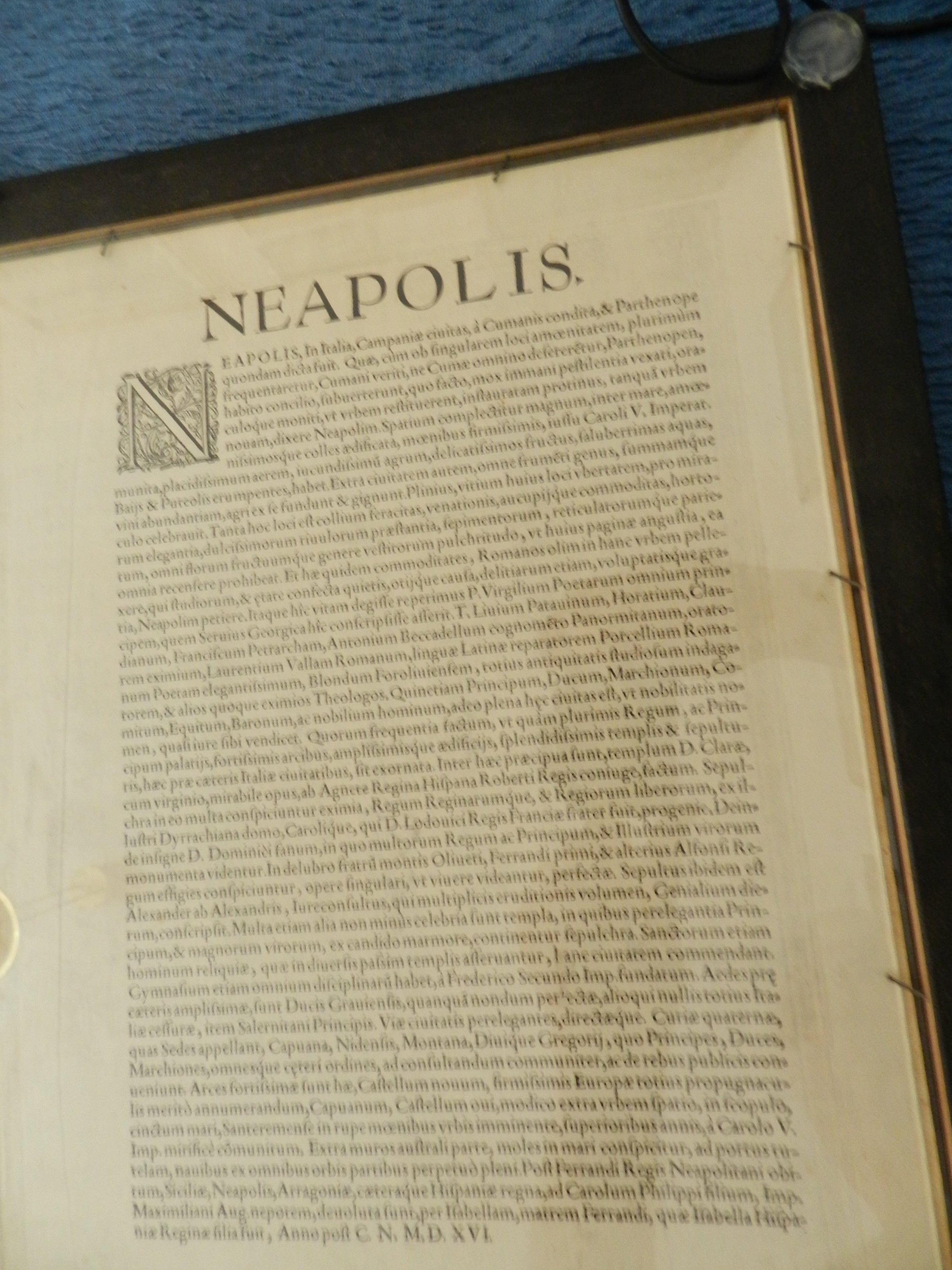BRAUN & HOGENBERG - HOEFNAGEL:  "HAEC EST NOBILIS ET FLORENS ILLA NEAPOLIS" ANNO 1575