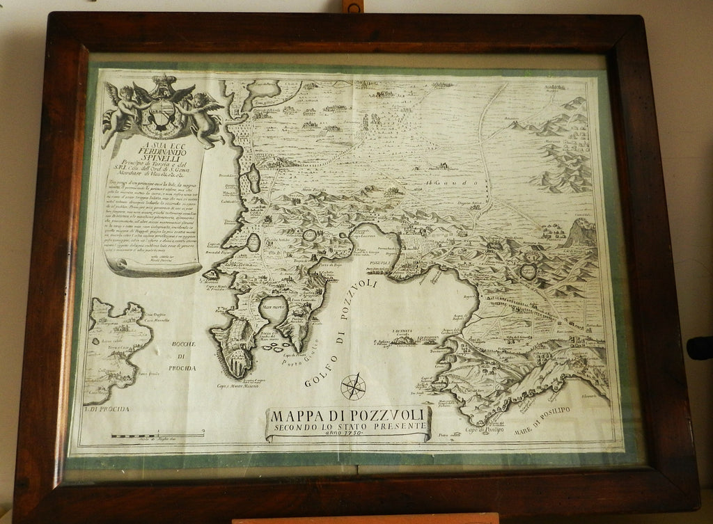 NICOLO' PETRINI - MAPPA DI POZZUOLI SECONDO LO STATO PRESENTE - ANNO  1750