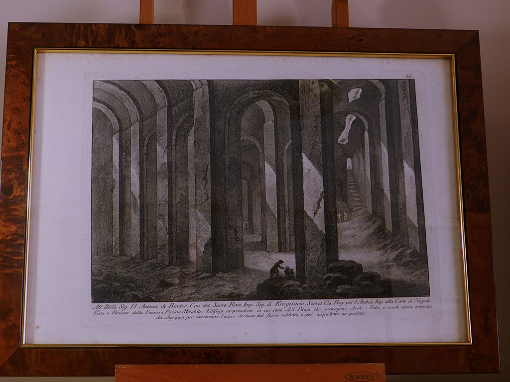 FILIPPO MORGHEN: "VISTA A PONENTE DELLA PISCINA MIRABILE" anno 1770 -     €  220