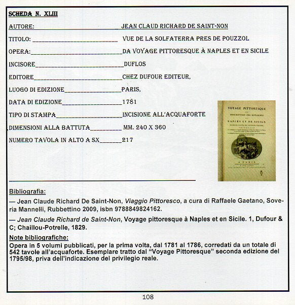 JEAN CLAUD DE SAINT-NON "VUE DE LA SOLFATERRA"   1781    €  150