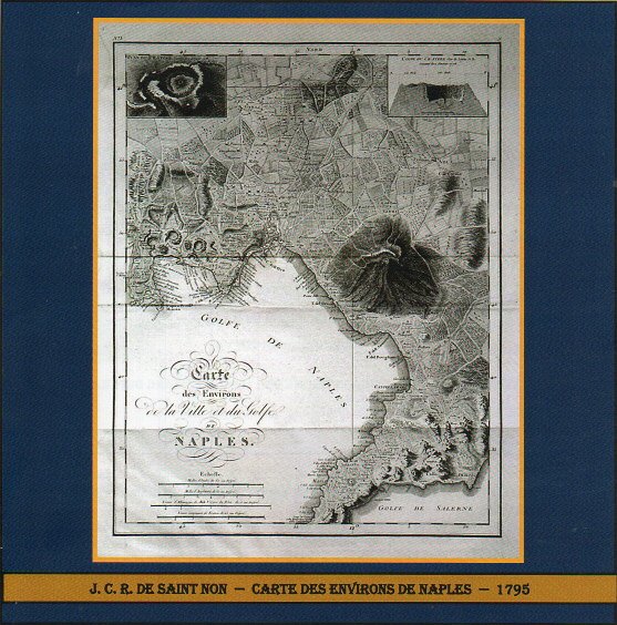 RICHARD DE SAINT-NON CARTA DES ENVIRONS DE LA VILLE ET DU GOLFE DE NAPLES - anno 1796