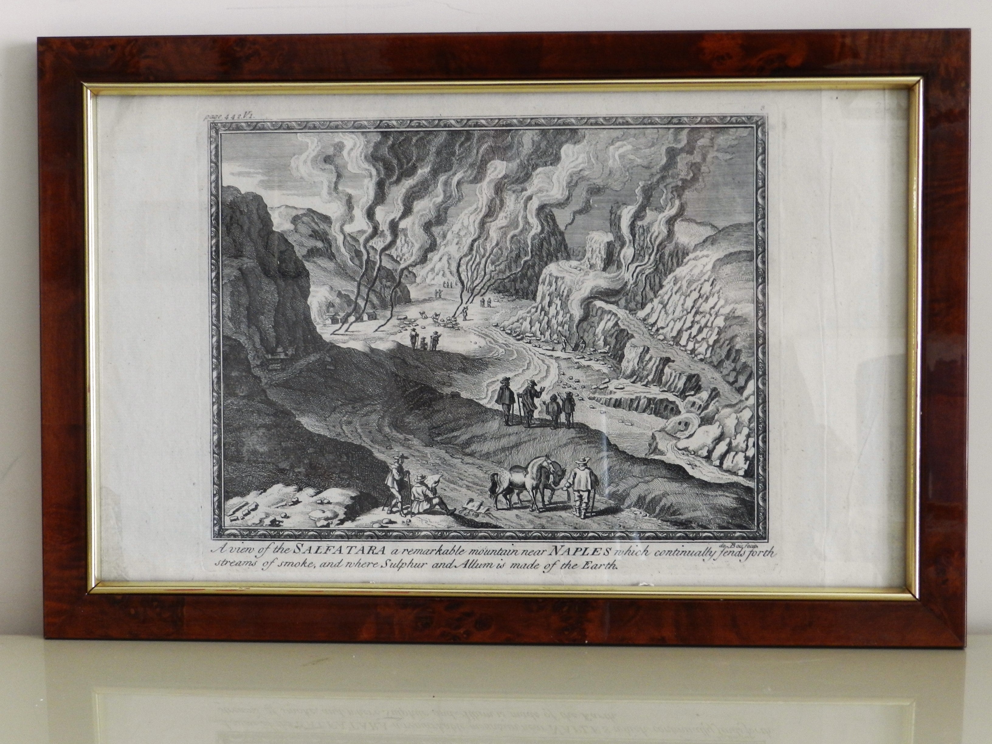 C. DE BOIS:"A WIEW OF THE SOLPHATARA" -  anno 1750