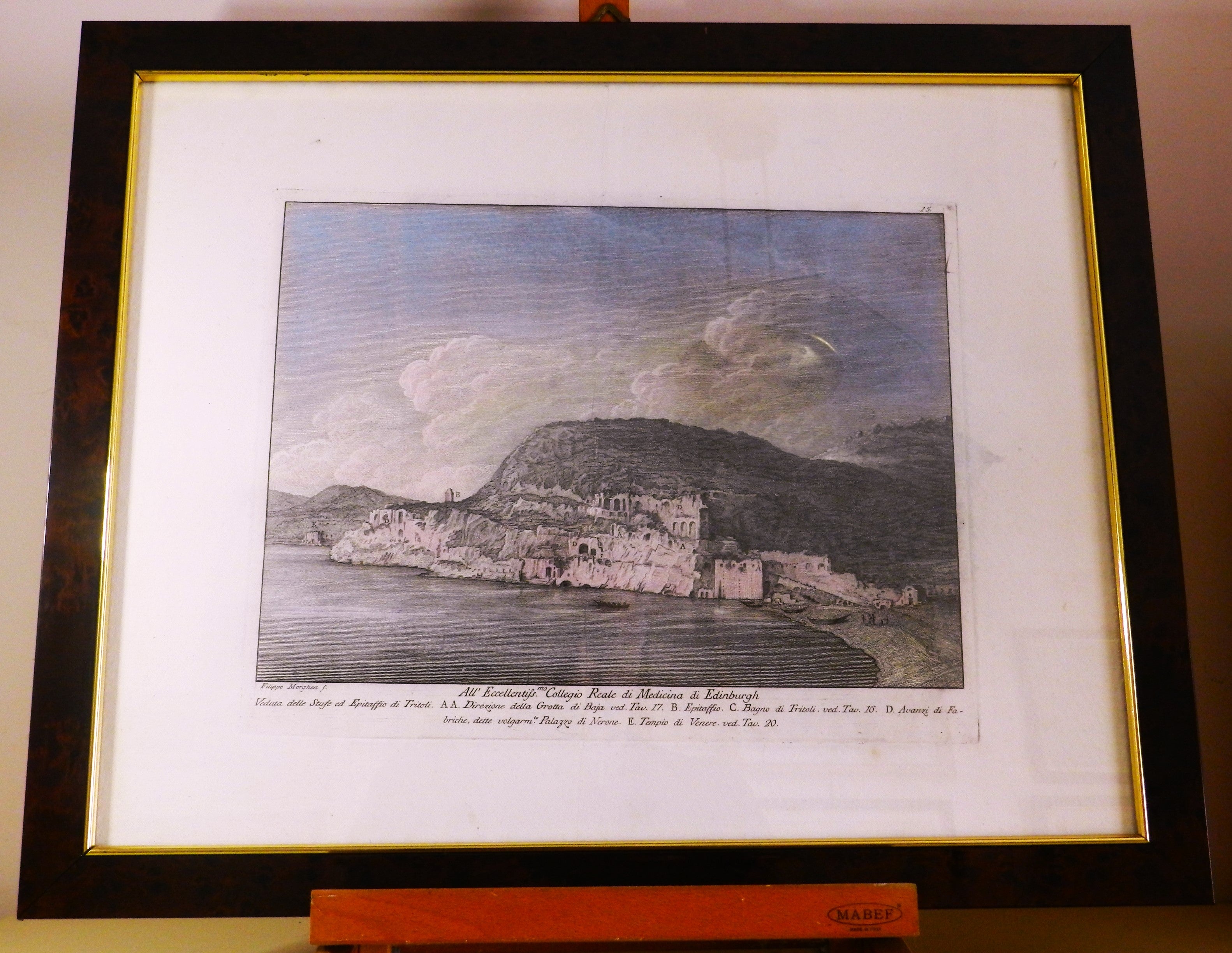 FILIPPO MORGHEN - VEDUTA DELLE STUFE ED EPITAFFIO DI TRITOLI"  anno 1770    €   220