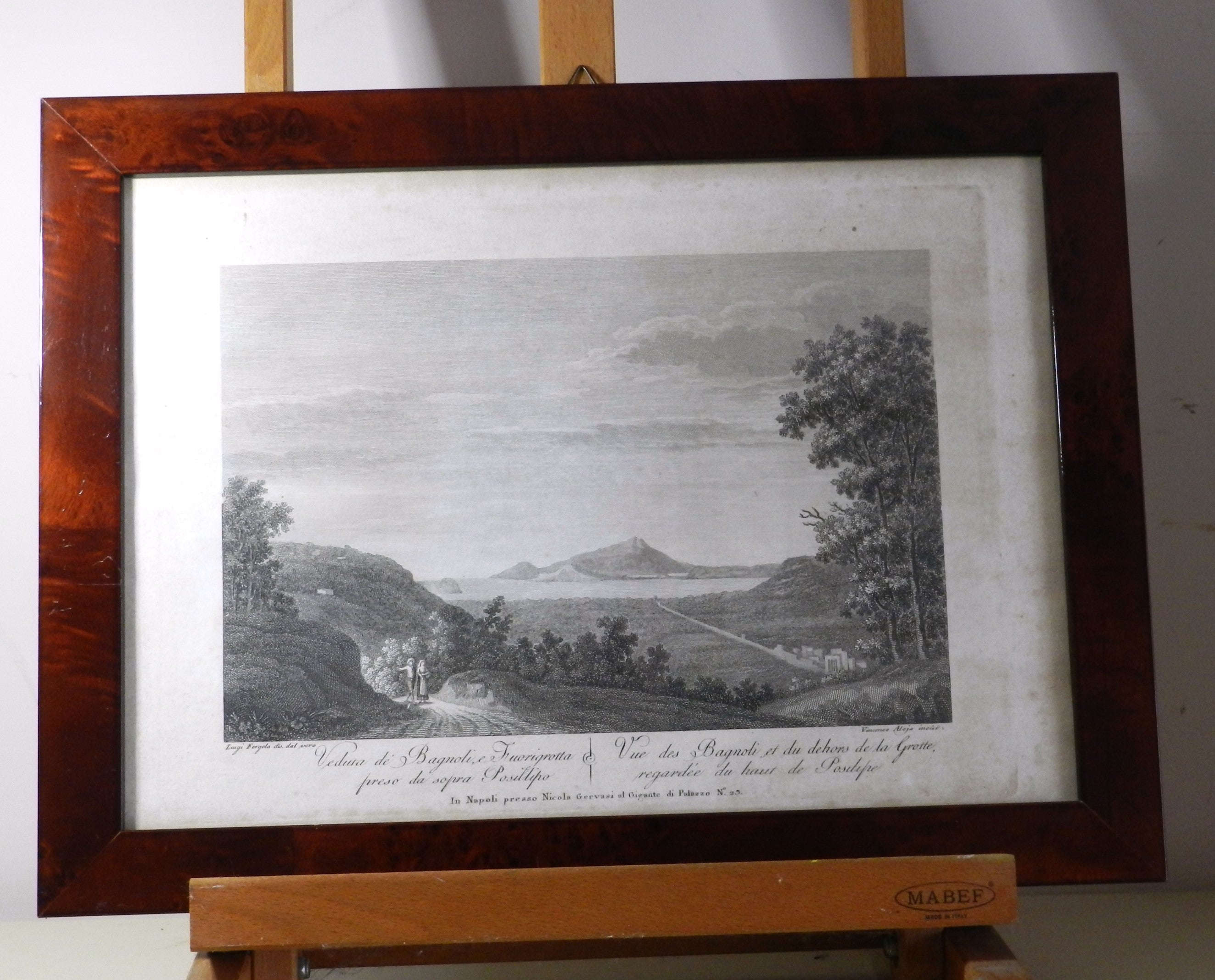 ALOJA - FERGOLA: "VEDUTA DI BAGNOLI E FUORIGROTTA DA POSILLIPO" anno 1804 -  €   150