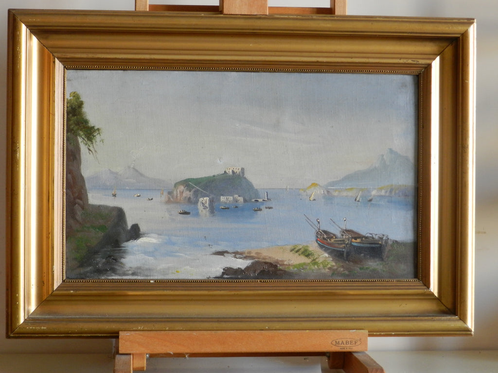 SCUOLA DI POSILLIPO - ANONIMO - "NISIDA VISTA DA COROGLIO - XIX SECOLO anno 1884 -  €  450