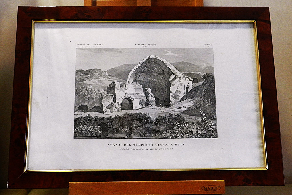 ZUCCAGNI - ORLANDINI - "AVANZI DEL TEMPIO DI DIANA A BAIA" - 1845 - €  150
