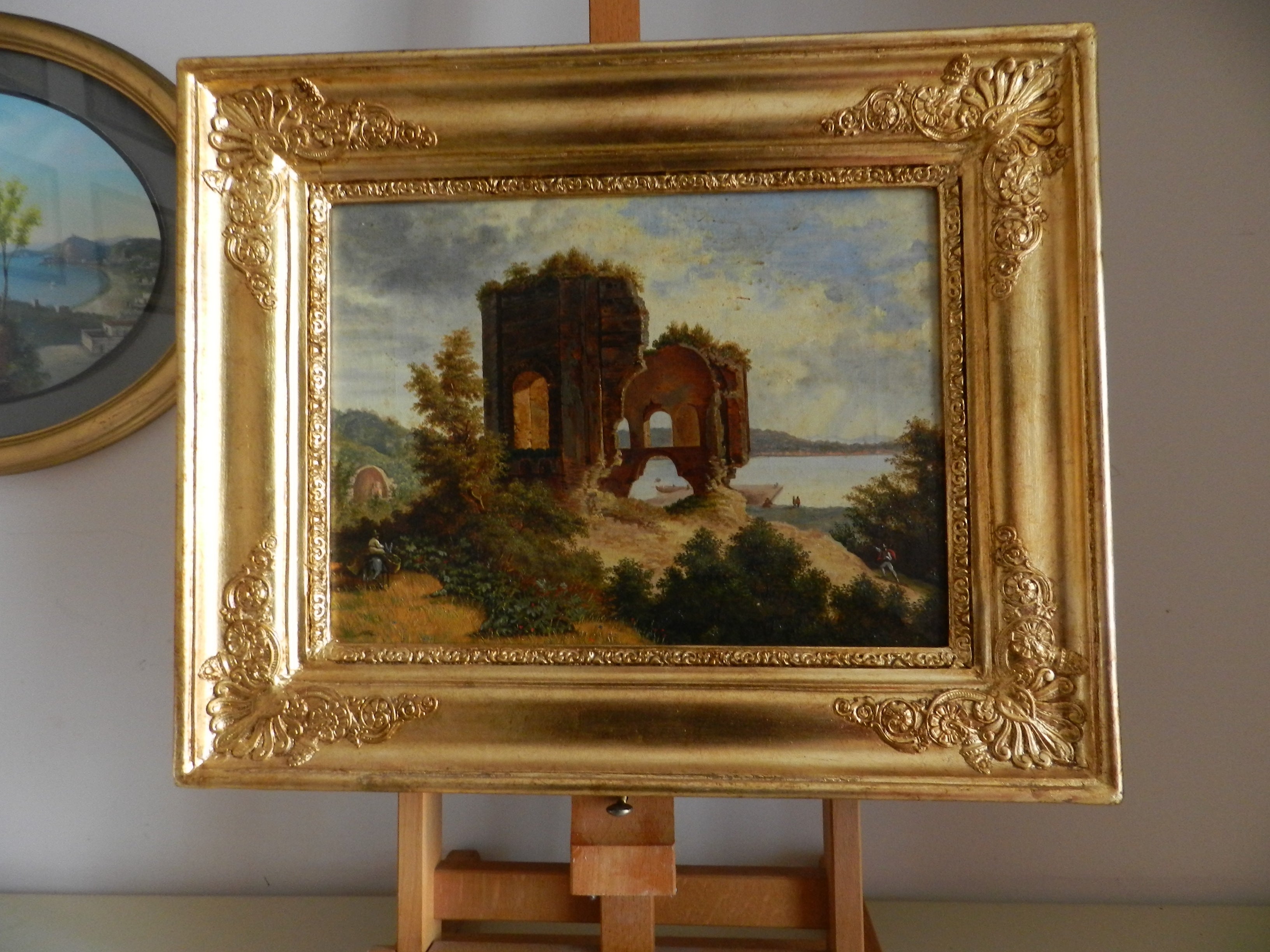 ARTISTA MONOGRAMMISTA AVF - "IL TEMPIO DI VENERE A BAIA"  sec. XIX  - anno 1868 -                                  €  3000