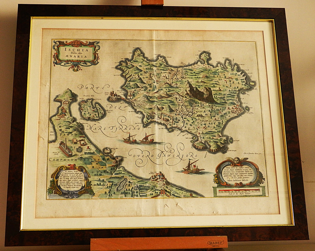 JOHAN ET CORNELIUS BLAEU - ISCHIA ISOLA OLIM AENARIA  ANNO 1665 - € 550