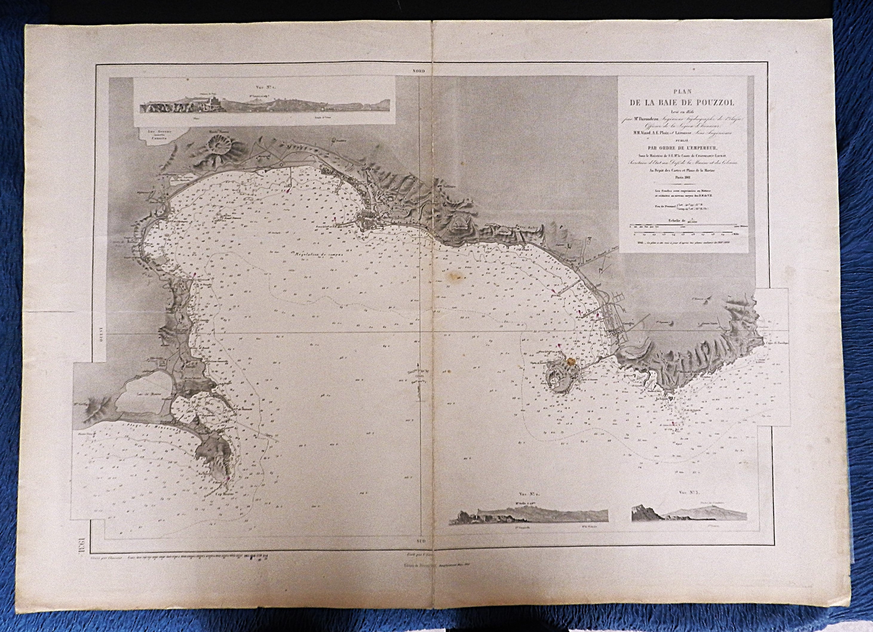 GAUTTIER DUPARC / DARONDERAU - PLAN DE LA BAIE DE POUZZOLE anno 1856  € 150