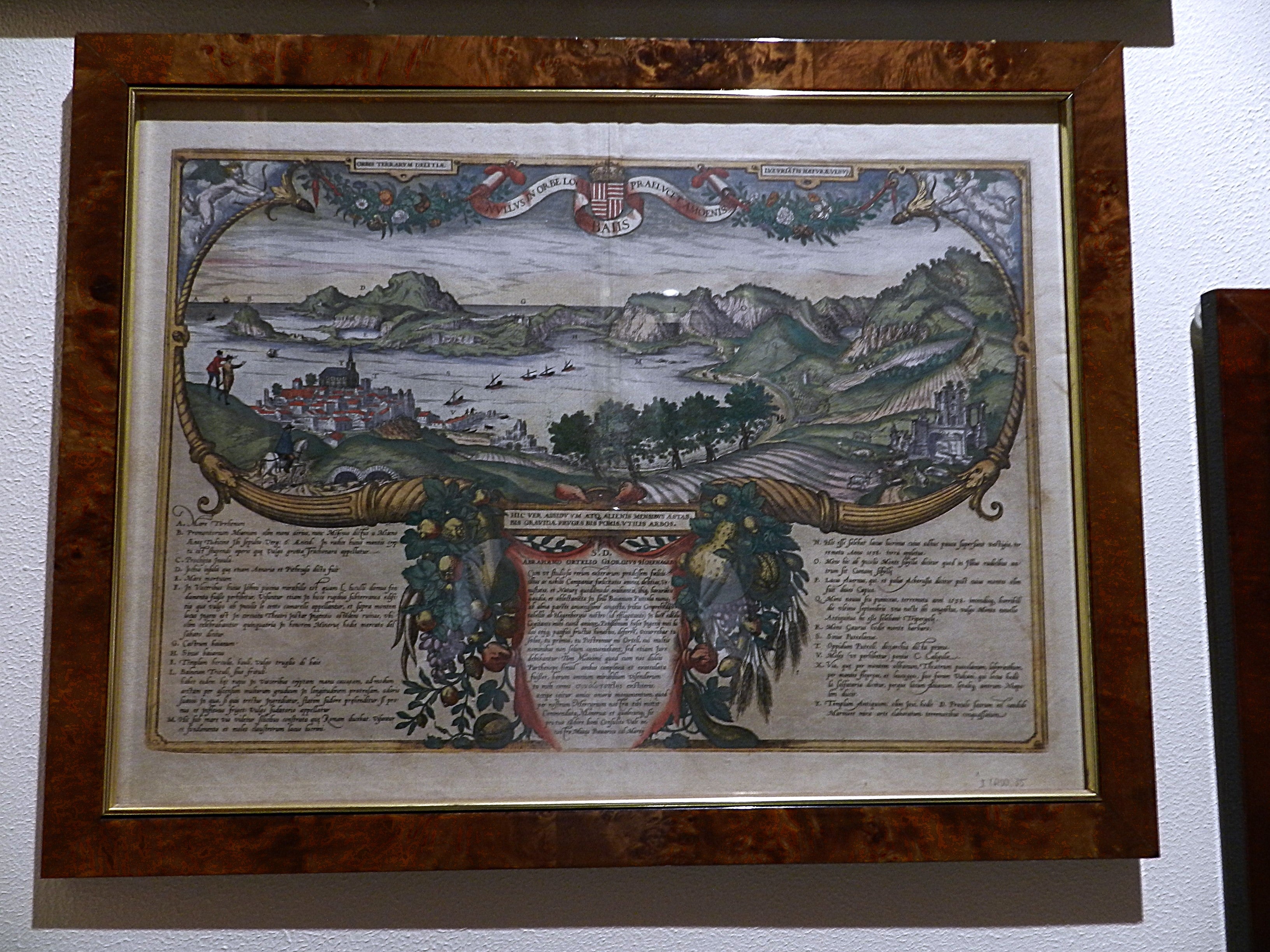 BRAUN & HOGENBERG - NULLUS IN ORBE LOCUS PRAELUCET BAIIS AMOENIS -  ANNO 1575 Testi:  LATINO / FRANCESE   €   1200