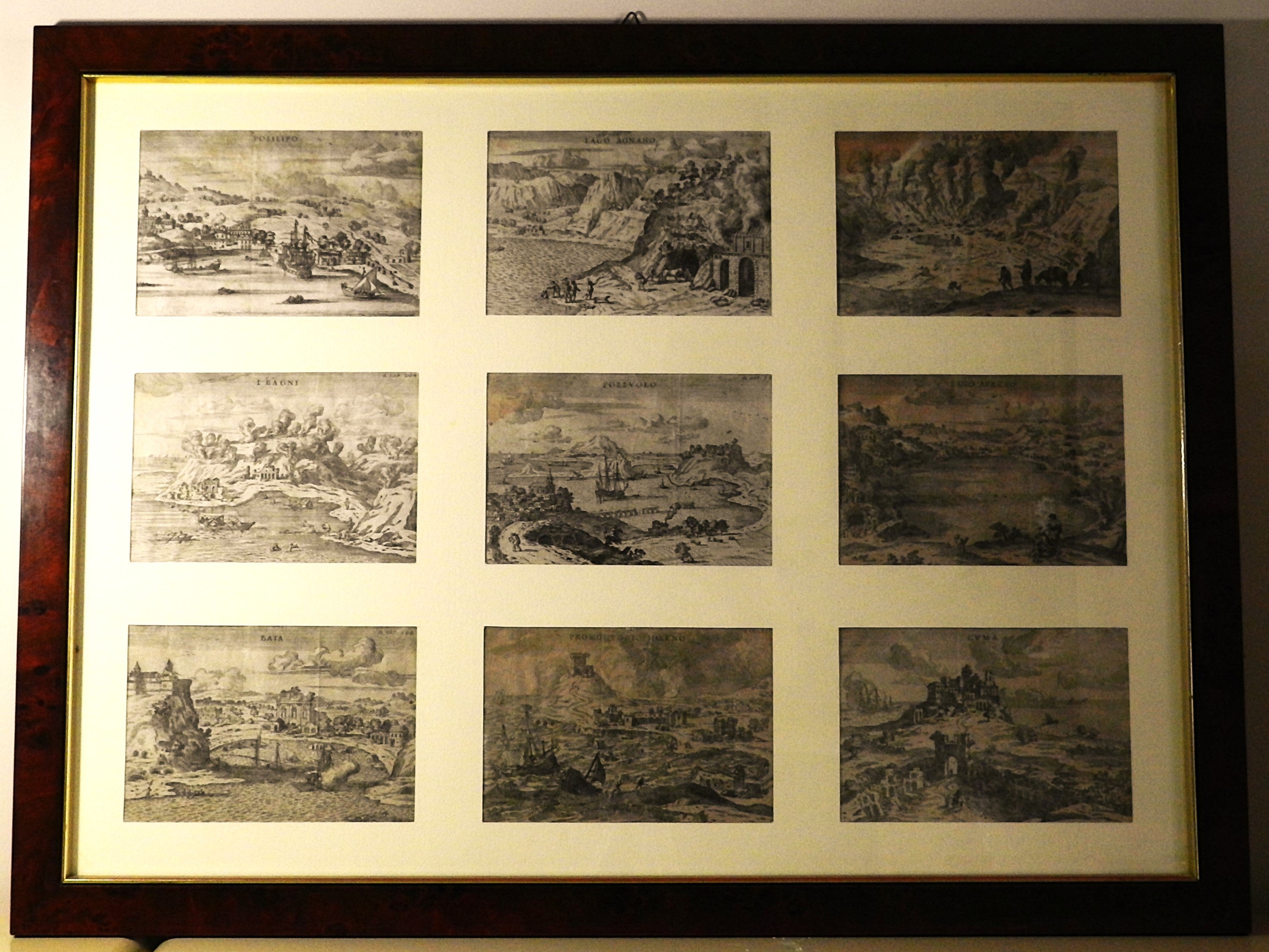 DOMENICO ROMANELLI - "NOVE VEDUTE DEI CAMPI FLEGREI" -  anno 1817  - € 400