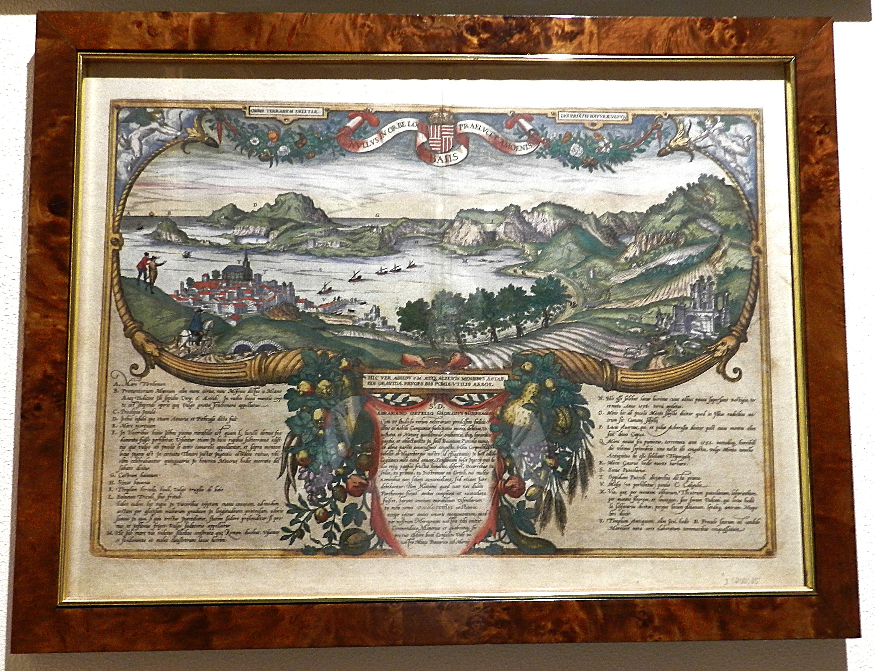 BRAUN & HOGENBERG"NULLUS IN ORBIS LOCUS PRAELUCET BAIIS AMOENIS"  ANNO 1572 Testi: LATINO / LATINO € 1200-  €