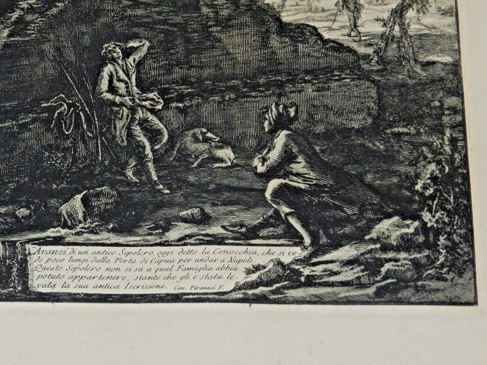 PIRANESI GIOVAN BATTISTA:  -  Avanzi di un antico sepolcro, oggi detto "La Conocchia", de poco lungi dalla Porta di Capua ANNO 1756