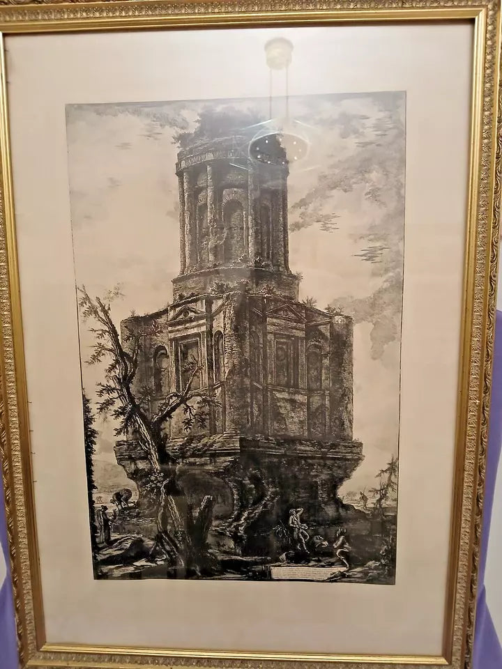 PIRANESI GIOVAN BATTISTA:  -  Avanzi di un antico sepolcro, oggi detto "La Conocchia", de poco lungi dalla Porta di Capua ANNO 1756