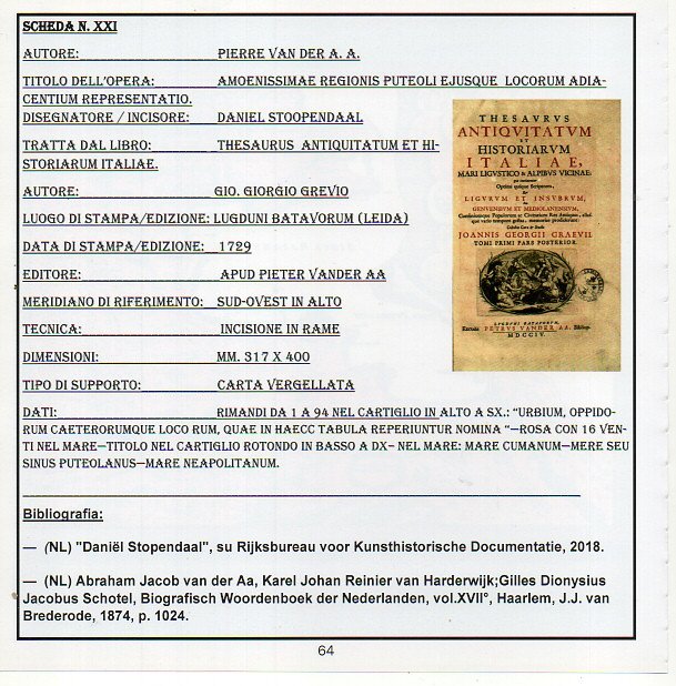 VAN DER A. A. PIERRE.: AMOENISSIMA REGIONIS PUTEOLI.....REPRESENTATIO - anno 1729